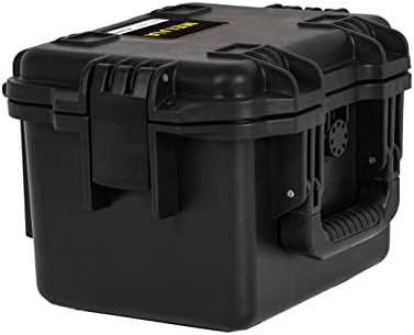 MEIJIA Premium Waterproof Hard Compact Camera Case with customizable fit foam,Full Protection with Light&amp;Convenient Design,11.8"x9.82"x7.75",Elegant Black