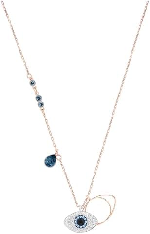 Swarovski Women's Symbolica Evil Eye Pendant Necklace, Blue, Mixed Metal Finish