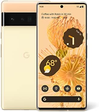 Google Pixel 6 Pro - 5G Android Phone - Unlocked Smartphone with Advanced Pixel Camera and Telephoto Lens - 128GB - Sorta Sunny