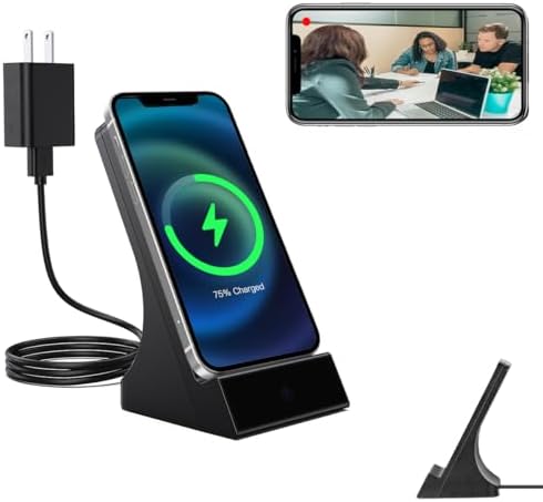 LIZVIE Small Phone Camera Charger Hiddeen Camera Charger Dock, 1080P HD with Night Vision and Motion Detection Live View SD Storage Hidden Cam for Office\/Pet\/Baby Home Indoor Security.