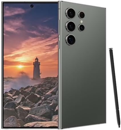 DragoFab C24 Ultra Unlocked Cell Phones Smartphone Android 13 Phones 8+256GB\/6.8" HD Screen\/Dual SIM\/108MP+48MP Camera\/6800 mAh\/Built-in Pen (Green)