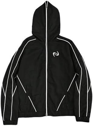 BEAUDRM Men's Lightweight Windbreaker Jacket Zip Up Long Sleeve Hooded Athletic Jackets Outerwear