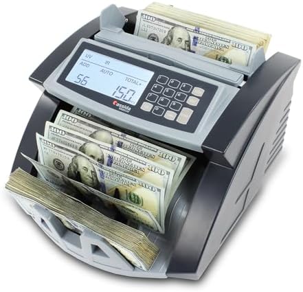 Cassida 5520 UV - USA Money Counter with ValuCount, UV\/IR Counterfeit Detection, Add and Batch Modes - Large LCD Display &amp; Fast Counting Speed 1,300 Notes\/Minute