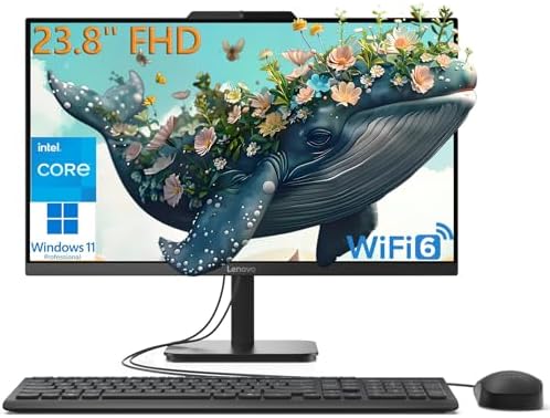 Lenovo 24 All-in-One Desktop Computer for Home Office, 23.8" Fhd Business Aio, Intel 4-Core Processor (Beat i3-1110g4), 32gb Ddr4 Ram, 1tb Pcie Ssd, WiFi 6, Bluetooth, Windows 11 Pro