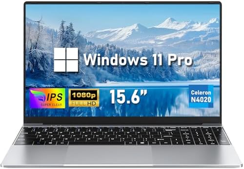 NIAKUN 15.6'' Laptop Computer, N4020 Processor Laptops with 8GB RAM, 256GB SSD,15.6 inch FHD 1920 * 1080 Display, WIFI5, BT5.0, Windows 11 Pro