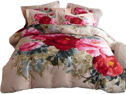 JUxiangW New Chinese Ethnic Style Cotton Thickened Woolen 4Piece Quilt Cover Set Four Piece Set. 8m Bed Double Pure Cotton Comfort Cover Set, Bedding Set. 0