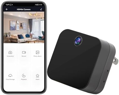 USB Charger Camera WiFi Mini Camera HD 1080P Wall Charger Nanny Cam Wireless Home Security with Motion Detection