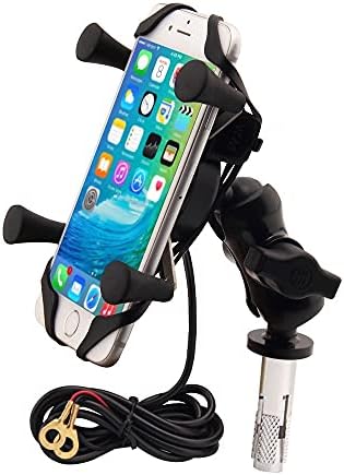 BOYIMU Motorcycles Phone Mount with Charger Mobile Phone Holder GPS Navigation Bracket for BMW S1000RR Suzuki GSX 1300R Hayabusa GSX-R 600 750 1000 Yamaha YZF Kawasaki Ninja Honda CBR -2023 New