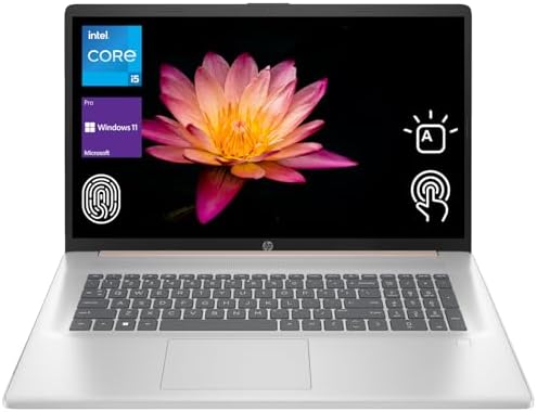 HP 2025 17t Business Professional Rose Gold Laptop, 17.3" HD+ Touchscreen, Intel Core i5-1335U, 32GB RAM, 1TB SSD, Webcam, FP Reader, Backlit KB, HDMI, Wi-Fi 6, Windows 11 Pro