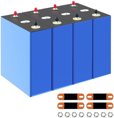 Ieuwam 4 Pack 320Ah LiFePO4 Battery - High-Performance Grade 320ah Lithium Battery, Long-Life 12v 320ah Lifepo4 Cell for Solar Systems, RVs, Off-Grid Power Supplies, Marine, RV, and Golf Cart