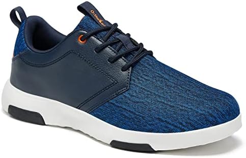 OrthoComfoot Men's Orthopedic Fashion Sneakers with Arch Support: Comfortable Plantar Fasciitis Walking Shoes, Casual Breathable Flat Feet Shoes for Foot and Heel Pain Relief