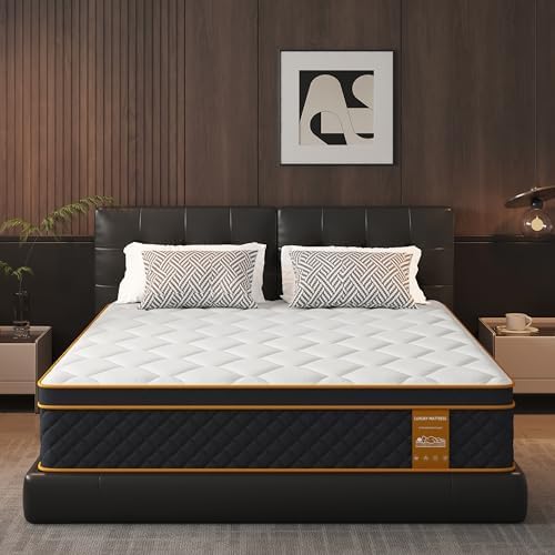 Qabefy Full Mattress, 12 Inch Memory Foam Hybrid Mattress in a Box, Medium Firm and Individually Pocket Springs - Pressure Relief, CertiPUR-US Certified, Motion Isolation