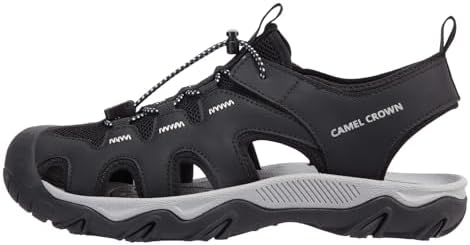 CAMEL CROWN Men's Hiking Sandals Anti-Slipping Athletic Water Shoes with Arch Support Closed Toe Outdoor Summer Camping Sandal for Beach