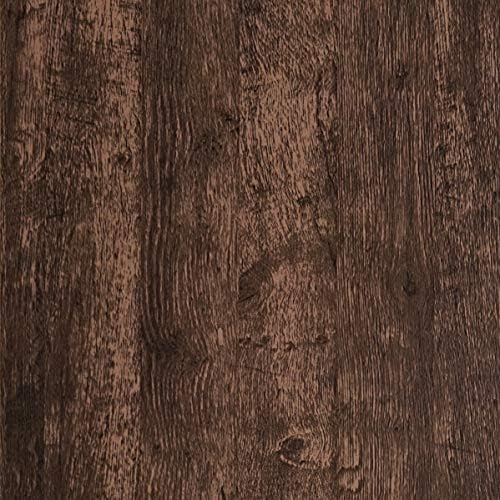 Dimoon Wood Wallpaper Brown Dark Wood Contact Paper Brown Wood Plank Wood Peel and Stick Wallpaper Removable Rustic Wood Grain Self Adhesive Vintage Distressed Texture Desk Vinyl Roll17.7 x78.7'&#