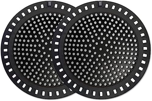 2PCS Shower Hair Drain Catcher/Strainer/Cover/Filter/Trap, Bathtub Drain Strainer Hair Catcher, Hair Stopper for Bathroom Sink/Floor Drain, Stainless Steel and Silicone Drain Protector, Black
