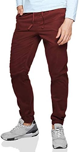 Match men's twill cotton jogging pants