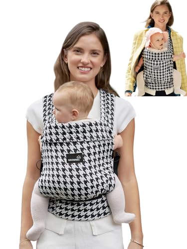 GROWNSY Baby Carrier Newborn to Toddler, Ergonomic Baby Toddler Carrier Slings Wraps with Head Support, Easy to Wear, Infant Carrier Baby Gift, Travel and Hiking Friendly,for 7 to 44 lb(Houndstooth)