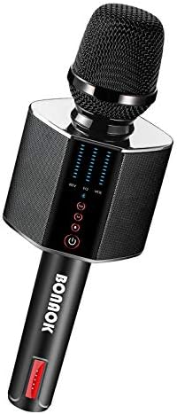 BONAOK Karaoke Microphone, Portable Wireless Bluetooth Karaoke Mic for Adults&amp;Kids Car Home Outdoor Party, Karaoke Machine for PC\/All Smartphone G50 Black 2025