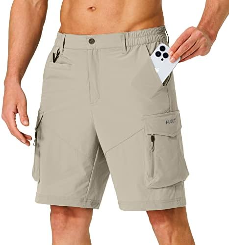 Men's Hiking Cargo Shorts Quick Dry Lightweight Travel Shorts with Multi Pockets for Fishing Camping Golf