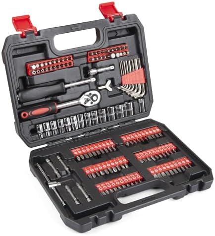 BOXIFY 132 Piece Home Repair Tool Set - General Home\/Auto Repair Hand Tool Set, Toolbox Storage Case with Driver Handle Socket Wrench Hex Keys Screwdriver bits - Perfect for Homeowner, DIY, Handyman