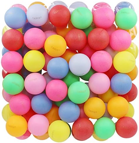 TADICK 50 piece set of table tennis balls, multi-color washable plastic table tennis balls