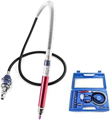 QWORK Air Micro Grinder, 1\/8" Mini Pencil Polishing Cutting Tool Pneumatic Pencil Die Grinder, 65000 RPM Free Speed