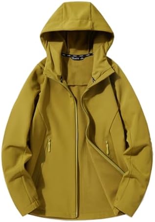 JINFENIX Women's Outdoor Softshell Jacket Full Zip Polar Soft Warm Winter Zipper Pocket Antistatic Jacket