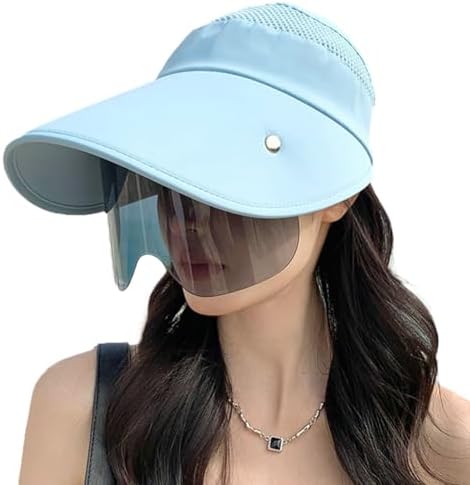 2025 Large Wide Brim Sun Hat for Women Goggles UV Protection Beach Visor Cap Sports Golf Hiking
