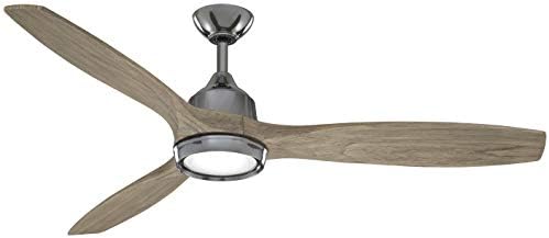 Minka-Aire F749L-GM\/SG Skyhawk 60" 3 Blade Ceiling Fan in Gun Metal Finish with Seashore Gray Blades and LED Light