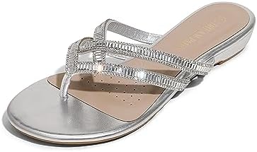 DREAM PAIRS Women's Fashion Rhinestones Design Slides Sandals