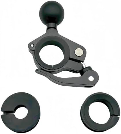 GallopingKnight \u200CMotorcycle Aluminum Alloy Phone Mount Base with 1" TPU Ball, Fits 0.5''\/ 0.87''\/ 1''\/ 1.125''\/ 1.26'' Round Rails, Compatible with