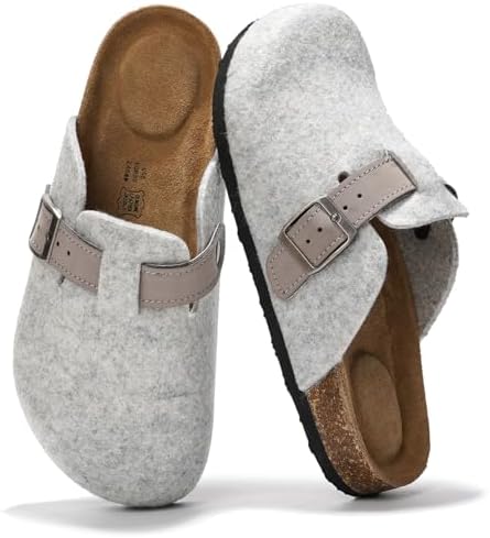 Project Cloud Genuine Leather Footbed Clogs for Women - Memory Foam Arch Support Slippers for Women - Trendy Slip-ons Women's Mules &amp; Clogs Sandals (Benton)