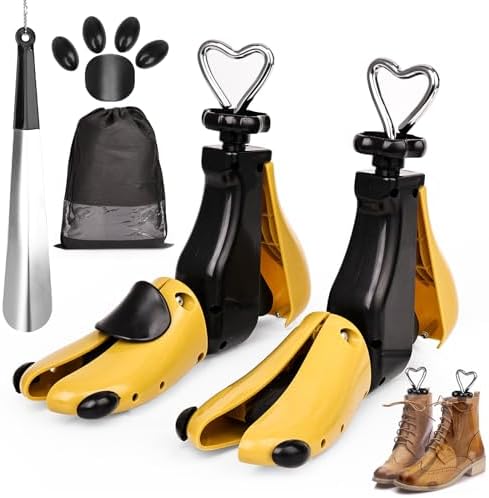 Yaalben 2 Pieces Shoe Stretcher Women Men, Adjustable Width and Length Boot Stretcher, Shoe Expander Shoe Widener Stretcher