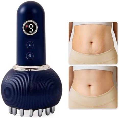 Paiaito Lymphatic Drainage Massager &amp; Anti Cellulite Massage Tool, Reduce Stretch Marks &amp; Cellulite, for Legs, Arms &amp; Belly, Body Sculpting Machine with Microcurrent, Light, Heat &amp; Vib