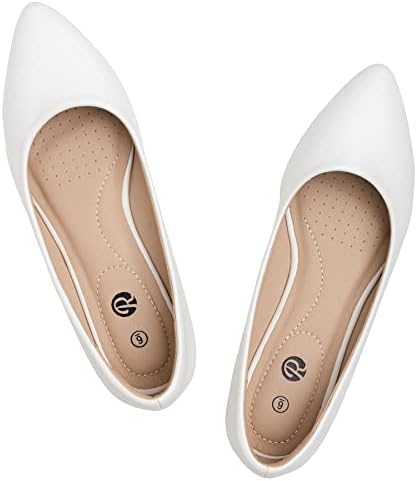Rekayla Women's Flats Classic Pointed Toe Ballet Flats Shoes for Women Business Casual Office Comfort Slip On Work Flats Shoes Versatile Dress Shoes for Women