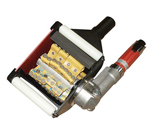 CS Unitec Hand-Held Scarifier-RotopeenTM 4" W with Carbide Flexible C Flaps - for Metal &amp; Concrete - Air Powered - Made in The UK