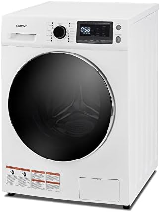 COMFEE\u2019 24" Washer and Dryer Combo 2.7 cu.ft 26lbs Washing Machine Steam Care, Overnight Dry, No Shaking Front Load Full-Automatic Machine, Dorm White