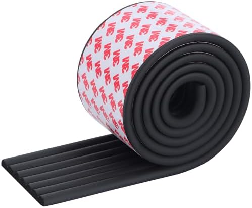 VOCOMO Corner Protector for Baby, Widen Edge Protector with Adhesive Backing, Baby Proofing Edge Corner Protectors Self Adhesive Furniture Corner Guard Bumper for Table, Desk, Fireplace (Black, 6.6ft)