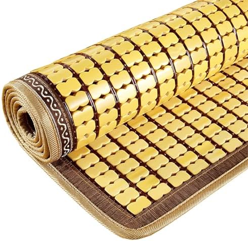 Summer Sleeping Mat Foldable Summer Bed Mat Cool Sleeping Mattress Natural Bamboo Summer Sleeping Mat Home Quick Cooling Textile Rattan Mat Bamboo Sleeping Mat for Home School Dormitory
