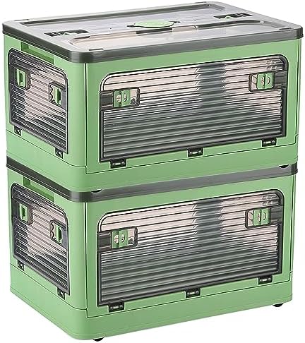 UNDERCURRENT SURGING Collapsible Storage Bins with Lids, Closet Organizers, Dorm Room Essentials, Folding Storage Box