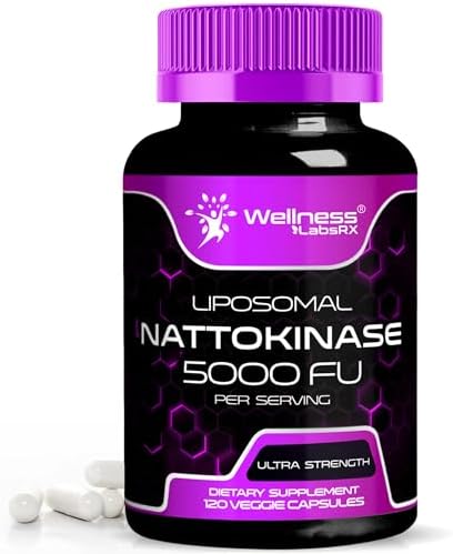 Nattokinase Supplement Capsules 5000 FU, Third-Party Tested Nattokinase \u2013 Enzymes from Japanese Natto \u2013 Daily Wellness Support \u2013 120 Count