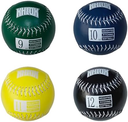 KHLOK Multi-Color Weighted Training Softball Set of 4