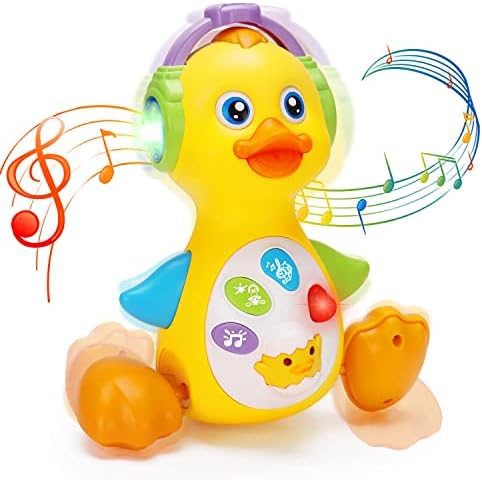 Baby Musical Duck Toy Dancing Crawling Tummy Time, Light Up Infant Toys 0-3-6 6-12 12-18 Months Gifts for 1 2 Year Old Boys Girls Baby Learning Development Toddler Toys Age 1-2