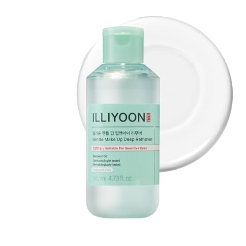 Illiyoon Gentle Deep Eye Makeup Remover  for Waterproof Mascara, Lipstick, Eyeliner, Non-Greasy 2-Phase Oil &amp; Water Formula, Ophthalmologist Tested, Vegan, Korean Skin Care, 4.73 fl.oz.