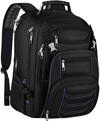 18.4 Inch Laptop Backpack,Extra Large Travel Backpack with USB Charger Port for Men Women,60L Big Capacity Heavy Duty Computer Bag TSA Friendly RFID Anti Theft Pocket Backbag,21.2*15.5*11.5 inch Blue