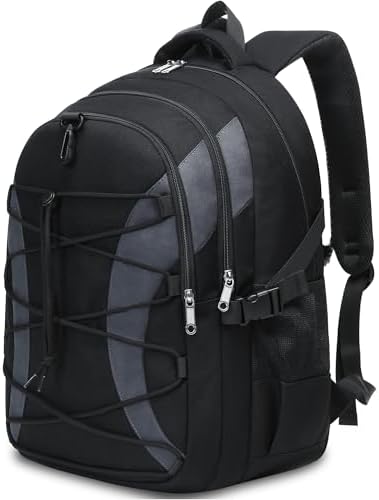 BLUEFAIRY Middle High School Backpack for Teen Boys Girls Large College Bookbag with Laptop Sleeve Back to School Book Bags Mochilas Escolares para Niños Niñas Adolescentes (Black\/Dark Gray, Solid)