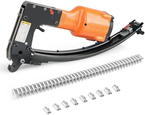 Kamsin M66K Pneumatic Clinching Clipper, Air Power Clinching Tool Hartco Clipper Vertex Fastening Clipper, Industrial Clip Tool for Spring Mattress, Car Seat